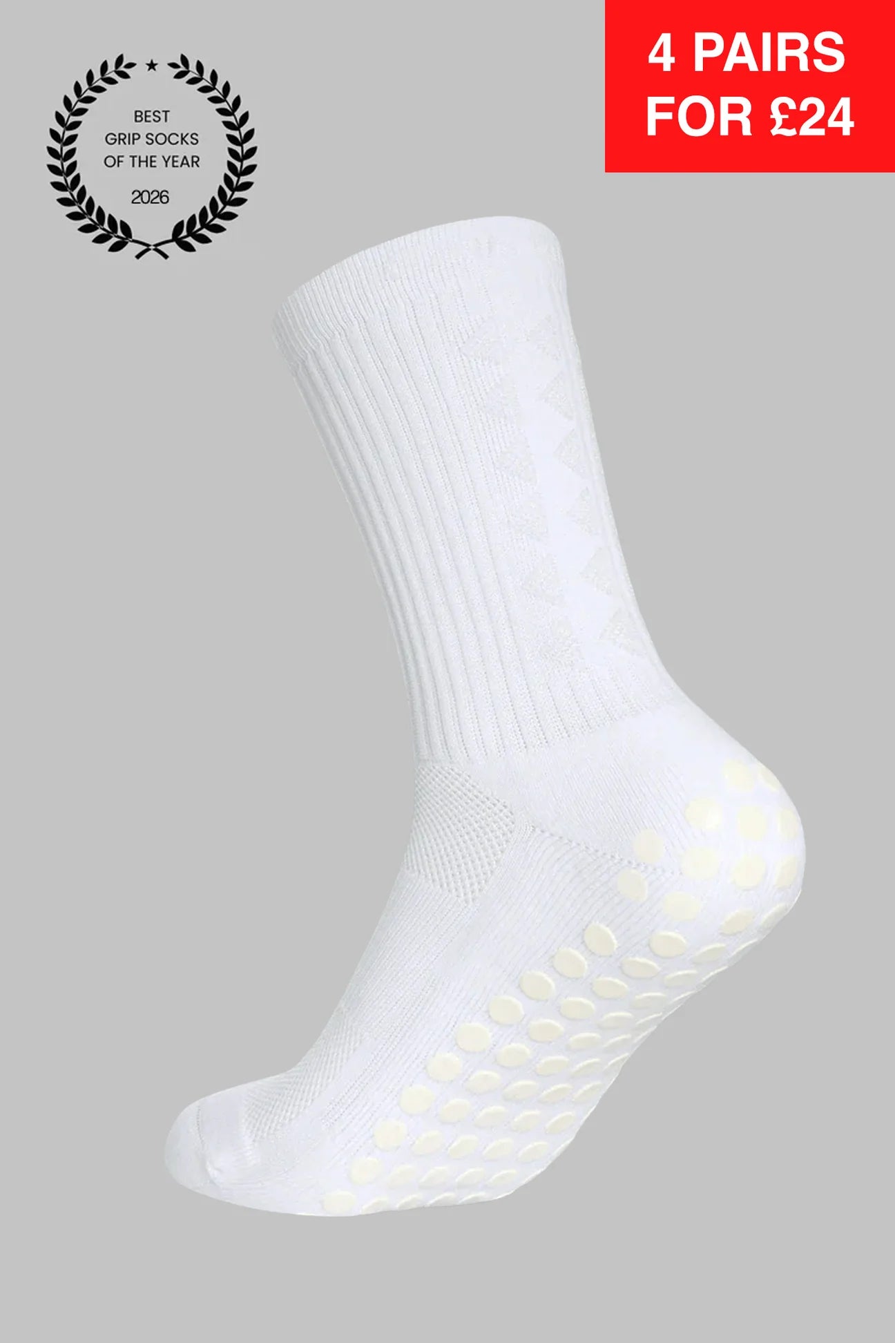GRIP SOCKS 3.0 MidCalf Length - White